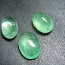 3Pc-13.2Ct Top AAA Quality Natural Emerald Cabochon Size 10x14MM To 11x16MM