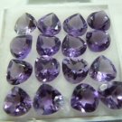16pc top grade  Brazilian amethyst quartz 6x6 mm heart cut stone wholesale price
