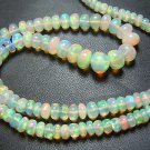14 inches  Gorgeous Ethiopian welo opal smooth rondelle beads amazing fire