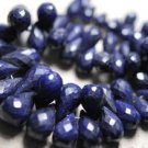 30Pc -Natural Blue Sapphire Faceted Briolette Teardrops AAA Quality Wholesale