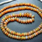 18inches top quality Ethiopian welo opal smooth rondelle beads amazing fire