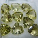 10pc lemon quartz 10x10 mm trillion cut stone super top AAA quality wholesale