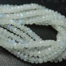20strands 14inches Rainbow Moonstone faceted rondelle beads  3mm-4mm