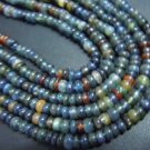 2x7 inches-top grade multi sapphire smooth beads roundel size 3to 5mm approx