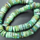 18 Inches Top Quality Natural Tibetan Turquoise Faceted Tayer Shape Beads Size