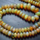 18 inches A+++ Ethiopian welo opal smooth rondelle beads 6mm to 9mm approx