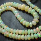 18 inches AAA+++ Ethiopian welo opal smooth rondelle beads 6mm to 9mm approx
