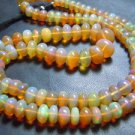 18Inches 102Ct - 117Pc AAA Ethiopian Welo Opal Smooth Rondelle Beads 6mm to 9mm