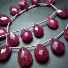 22pc-Ruby Faceted Briolette Peardrops AAA Quality Wholesale Price