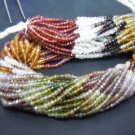 14 inches -tun-true multi sapphire faceted rondelle beads stunning aaa quality