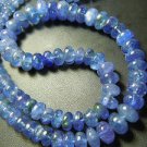 14 inches- top grade blue tanzanite smooth rondelle beads size-5mmto10mm approx
