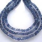 10strands14 inches  top quality blue iolite faceted roundel beads size 3mm appro