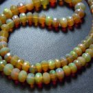 14 inches top quality Ethiopian welo opal faceted rondelle beads amazing fire
