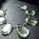 7pc-Briolette Green Amethyst  Slice Sutnning Quality Wholesale Price