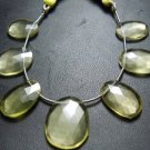 7pc- Lemon Quartz Faceted  Briolette Slice AAA Quality Wholesale Price