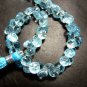 Blue Topaz Faceted Onion Drops Size - 7MM-AAA Quality -Sold 8 Inch / Strands 100% Natural