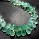 8'' Gorgeous Australian Chrysoprase Briolette Beads Fancy Heart Shape Size - 5x7
