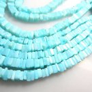 Blue Opal Heishi Square Shape Beads Size - 4MM-AAA Quality Amazing Sold 14 Inch