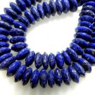 Blue Corundum Sapphire German Cut Roundelle Beads Size - 9 To 11MM AAA Quality S
