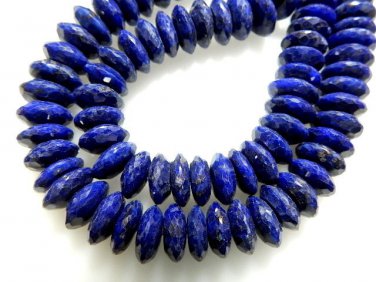 Blue Corundum Sapphire German Cut Roundelle Beads Size - 9 To 11MM AAA Quality S