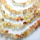 Full Strand -Golden Rutilated Quartz Beads Faceted Briolette Heart Size - 7.5MM