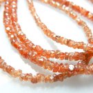 Natural Orange Champagne Zircon from the earth Rough Rondelle Beads Size 3mm