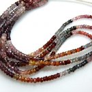 14''  Natural Spinal Top Quality Multi Color Faceted Rondelle Beads 100% Natural