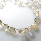 8'' Natural Champagne Zircon from the earth faceted Heart shape briolette