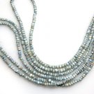 14'' AAA Quality Natural Bluish Silverite Facted Roundelle Beads Size - 3.5MM