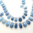 Faux Blue Opal Beads Faceted Briolette Pear Drops Size - 8x12 - 8x14MM