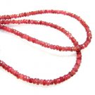 14'' Extra Fine Quality Red Spinal Faceted Rondelle Beads Size = 3mm