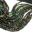 16'' Best In the world AAA+++ Black Ethiopian Opal Smooth Round Ball Beads
