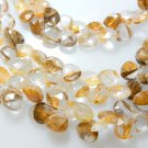 phantom quartz Beads Faceted Briolette Heart Size - 9MM Sold 8 '' Strands AAA