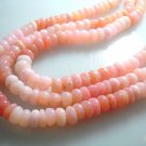 14''AAA Pink Opal Smooth Rondelle Beads Size 6-7MM Wholesale Price 100% Natural
