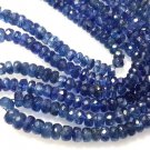 14'' Blue Kyanite Gemstone Faceted Rondelle Beads Size 3-5MM Approx 100% Natural