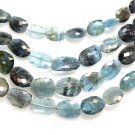 Blue Moss Aquamarine Faceted Oval Briolette Size -9x13 MM Wholesale Price