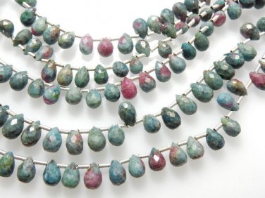 8'' So Gorgeous Ruby Zoisite Briolette Beads Tear Drops Shape Size - 5X7MM