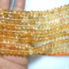 8'' AAA Citrine Quartz Faceted Rondelle Beads Size - 8MM 100% Natural Wholesale