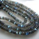 14'' 100% Natural Labradorite Blue Fire Smooth Tayer Shape Beads Size 6 -7MM App