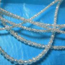 14'' 20Ct AAA Quality Natural Transparent  White Diamond Faceted Beads 3MM Appro