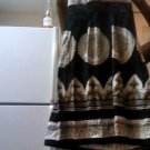 black and white dress with designs