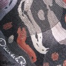 Oscar de la Renta signed abstract silk necktie