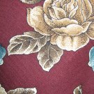 Oscar de la Renta floral print on burgundy necktie