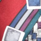 Oscar de la Renta silk geometric pattern necktie