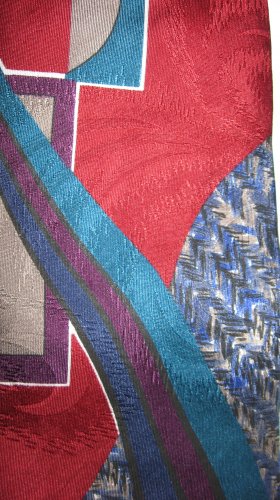 Oscar de la Renta polyester abstract necktie