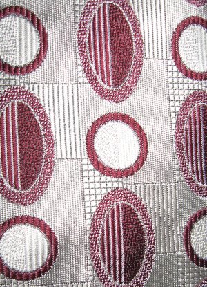 Surrey burgundy on silver gray polyester dress necktie