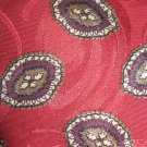 Manhattan Extra Long polyester dark red print tie