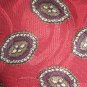 Manhattan Extra Long polyester dark red print tie