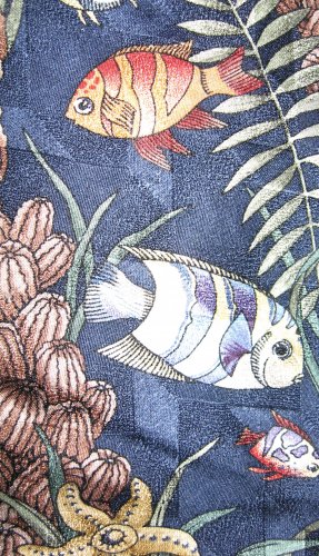 Tango by Max Raab silk tie tropical fish pattern