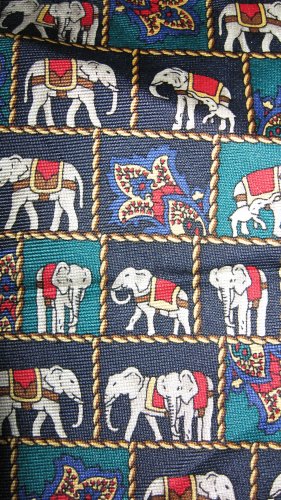 Van Heusen silk necktie Republican elephants pattern